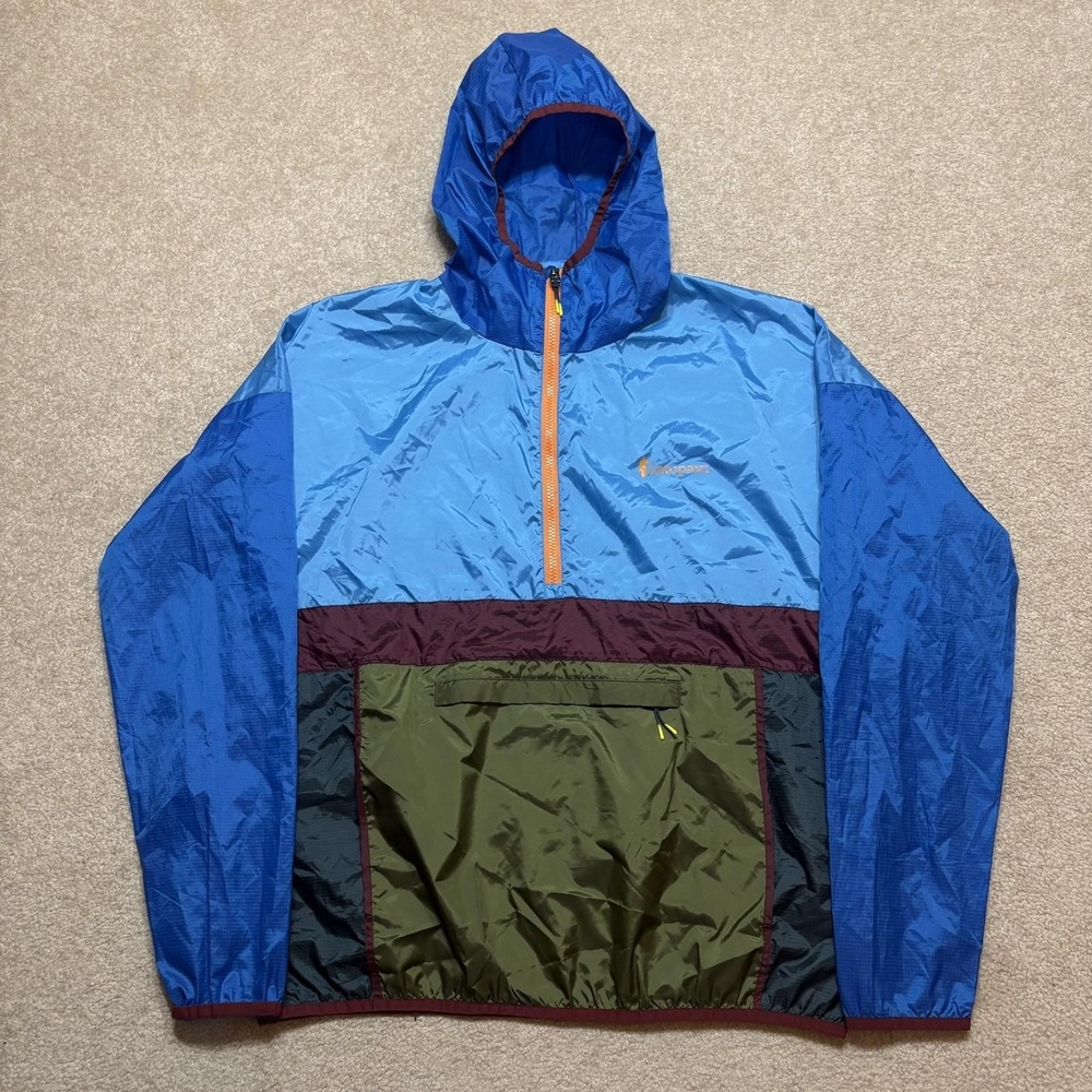 Cotopaxi Teca Windbreaker Jacket Mens Large Multicolor 1/2 Zip Hooded
